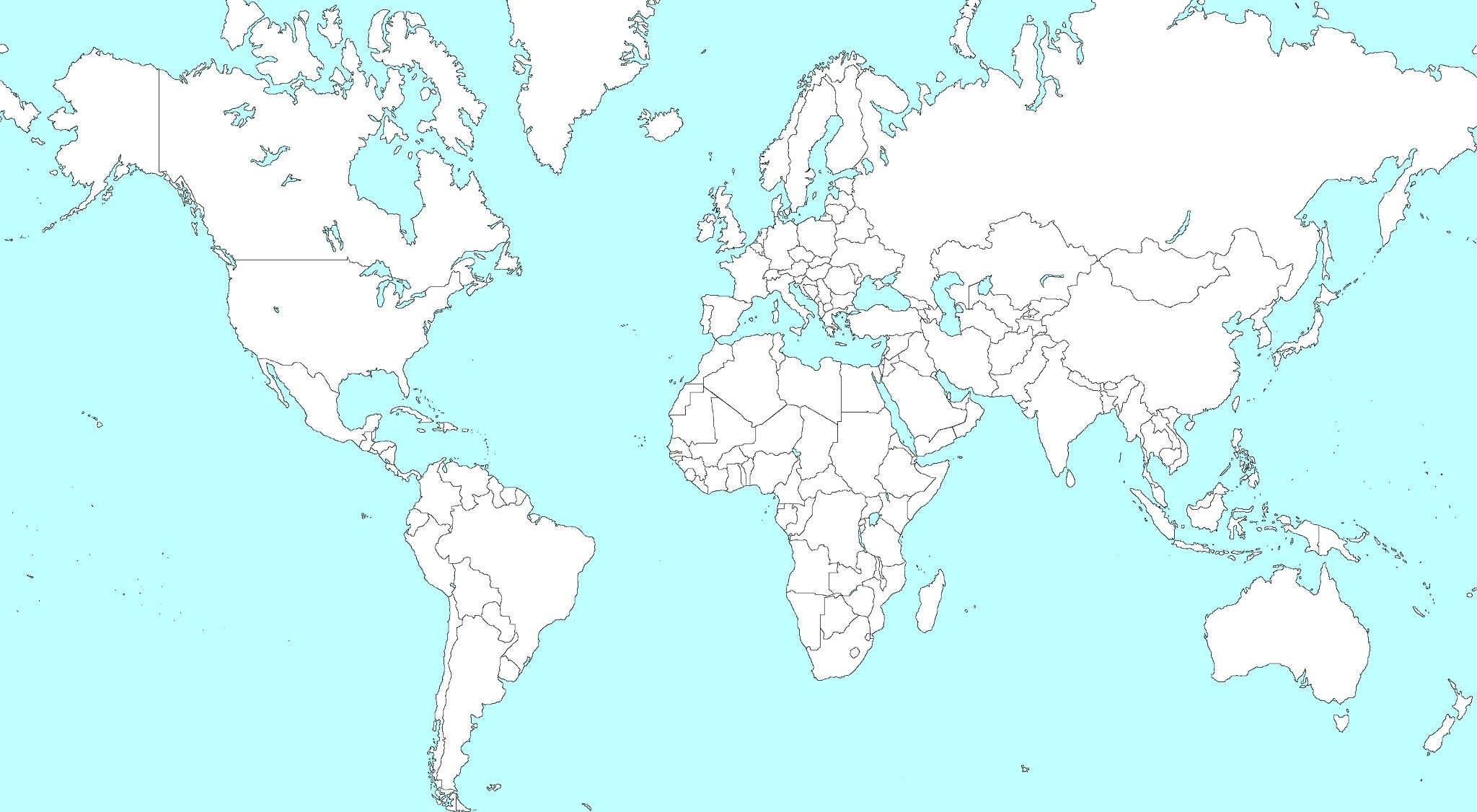World Map Unlabeled Printable