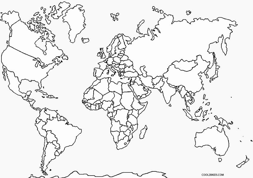 World Map Unlabeled Printable Printable Word Searches