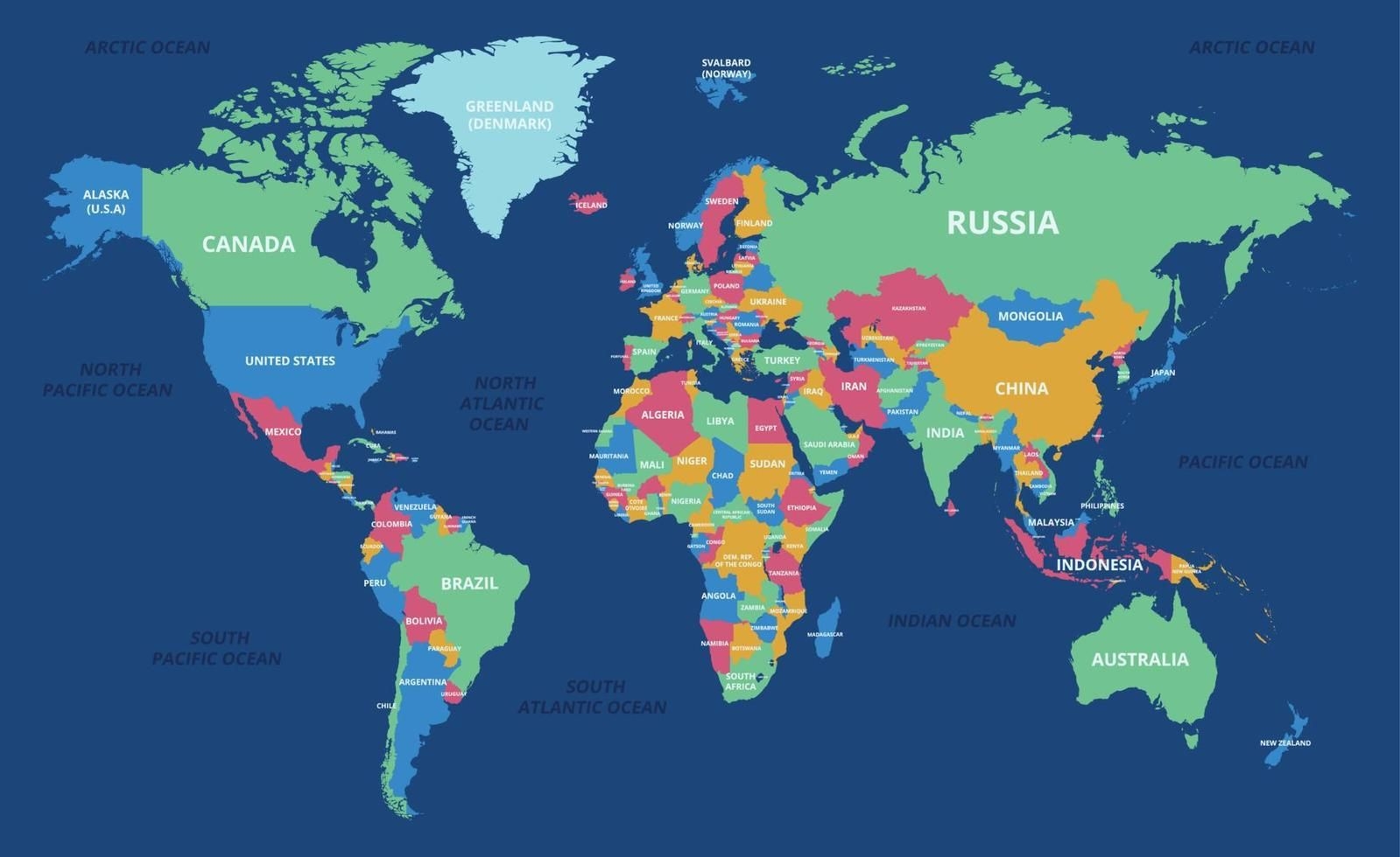 World Map With Country Names World Map With Countries World Map 