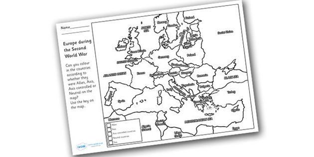 World War 2 Map Worksheets Printables AlphabetWorksheetsFree