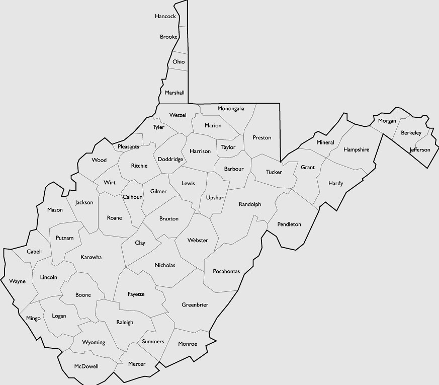 Wv County Map Printable Template insidethehood