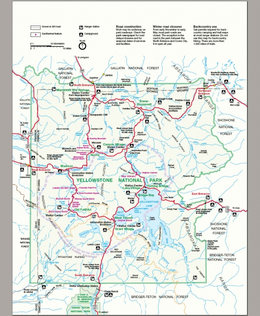 Your Yellowstone Trip Printable Map More Printables For Everyone